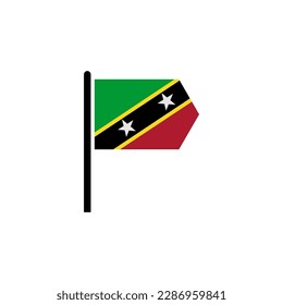 Markensymbol für St. Kitts, Symbol für die Unabhängigkeit von St. Kitts