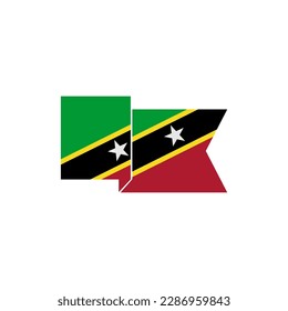 Saint kitts flags icon set, Saint kitts independence day icon set vector sign symbol