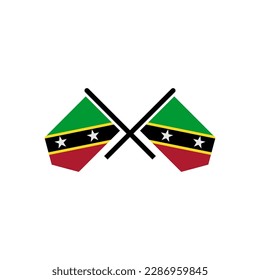 Saint kitts flags icon set, Saint kitts independence day icon set vector sign symbol