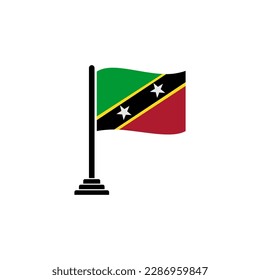 Saint kitts flags icon set, Saint kitts independence day icon set vector sign symbol