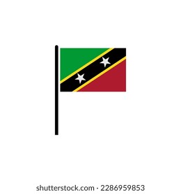 Saint kitts flags icon set, Saint kitts independence day icon set vector sign symbol