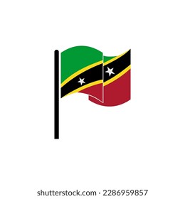 Saint kitts flags icon set, Saint kitts independence day icon set vector sign symbol