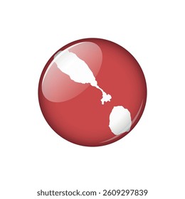 Saint Kitts and Nevis Circle Button Country Map Vector Template