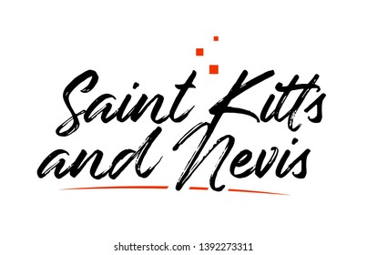 Saint Kitts and Nevis country typography word text suitable for logo icon design