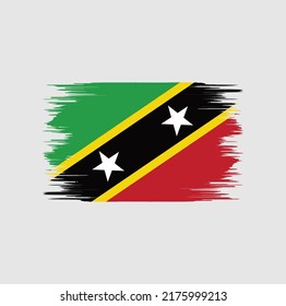 Saint Kitts and Nevis Flag Brush. National Flag