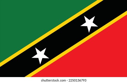 Illustrationen zum Design von St. Kitts und Nevis-Flag-Vektorgrafiken