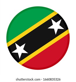 saint kitts and nevis flag icon, isolated on white background