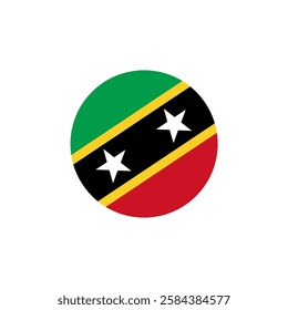 Saint Kitts and Nevis Flag Icon vector