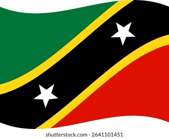 Saint Kitts and Nevis  flag illustrator country flags symbol nation
waving icon