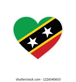Saint Kitts and Nevis flag. Saint Kitts and Nevis love flag.