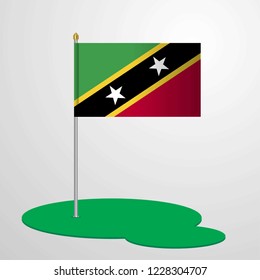 Saint Kitts and Nevis Flag Pole