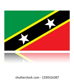 Saint Kitts and Nevis flag. Simple vector Saint Kitts and Nevis flag