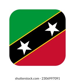 Saint Kitts and Nevis flag simple illustration for independence day or election