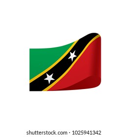 Saint Kitts and Nevis flag, vector illustration on a white background