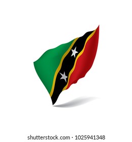 Saint Kitts and Nevis flag, vector illustration on a white background