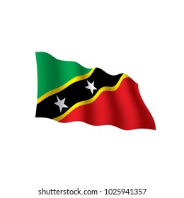 Saint Kitts and Nevis flag, vector illustration on a white background
