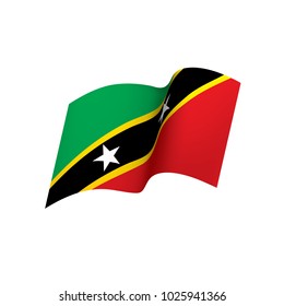 Saint Kitts and Nevis flag, vector illustration on a white background