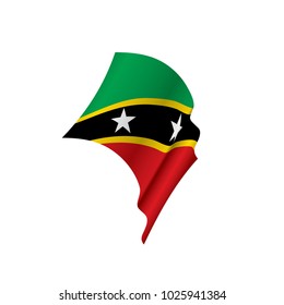 Saint Kitts and Nevis flag, vector illustration on a white background