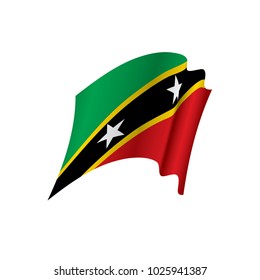 Saint Kitts and Nevis flag, vector illustration on a white background