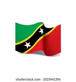 Saint Kitts and Nevis flag, vector illustration on a white background