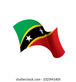 Saint Kitts and Nevis flag, vector illustration on a white background