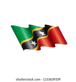 Saint Kitts and Nevis flag, vector illustration on a white background