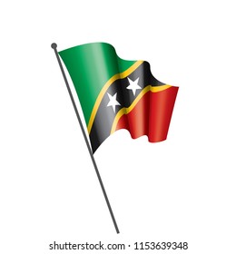 Saint Kitts and Nevis flag, vector illustration on a white background