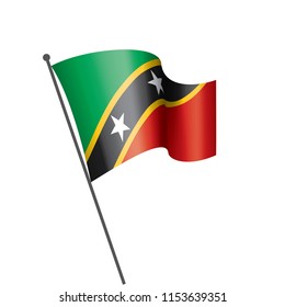 Saint Kitts and Nevis flag, vector illustration on a white background