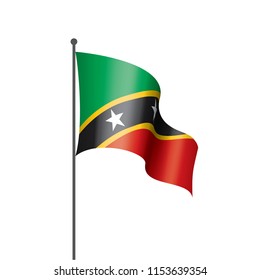 Saint Kitts and Nevis flag, vector illustration on a white background