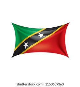 Saint Kitts and Nevis flag, vector illustration on a white background