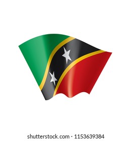 Saint Kitts and Nevis flag, vector illustration on a white background