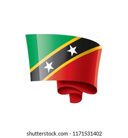 Saint Kitts and Nevis flag, vector illustration on a white background
