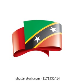 Saint Kitts and Nevis flag, vector illustration on a white background