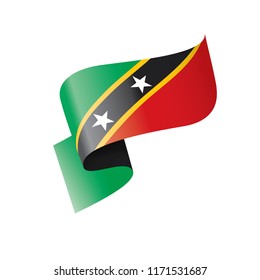 Saint Kitts and Nevis flag, vector illustration on a white background