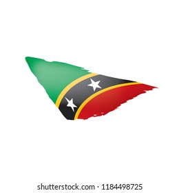 Saint Kitts and Nevis flag, vector illustration on a white background.