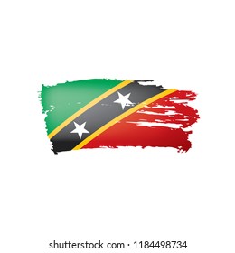 Saint Kitts and Nevis flag, vector illustration on a white background.