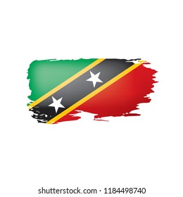 Saint Kitts and Nevis flag, vector illustration on a white background.