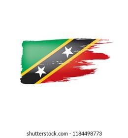 Saint Kitts and Nevis flag, vector illustration on a white background.