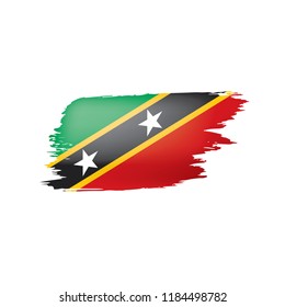 Saint Kitts and Nevis flag, vector illustration on a white background.