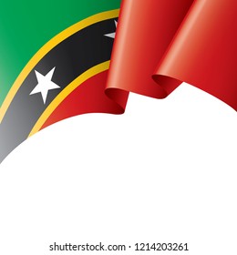 Saint Kitts and Nevis flag, vector illustration on a white background