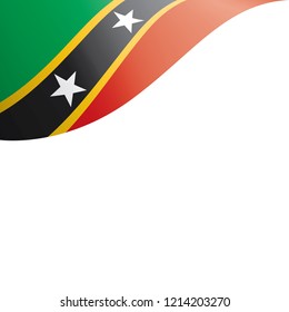 Saint Kitts and Nevis flag, vector illustration on a white background