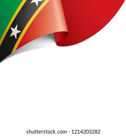 Saint Kitts and Nevis flag, vector illustration on a white background