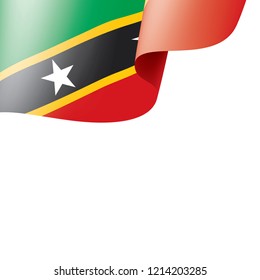 Saint Kitts and Nevis flag, vector illustration on a white background