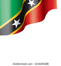 Saint Kitts and Nevis flag, vector illustration on a white background