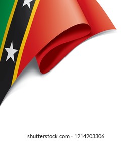 Saint Kitts and Nevis flag, vector illustration on a white background