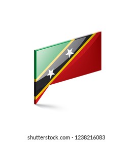 Saint Kitts and Nevis flag, vector illustration on a white background