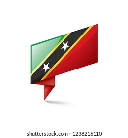 Saint Kitts and Nevis flag, vector illustration on a white background