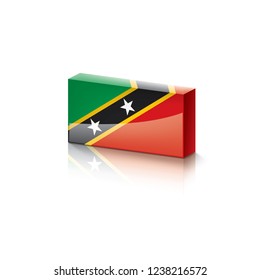 Saint Kitts and Nevis flag, vector illustration on a white background