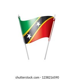 Saint Kitts and Nevis flag, vector illustration on a white background