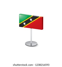 Saint Kitts and Nevis flag, vector illustration on a white background